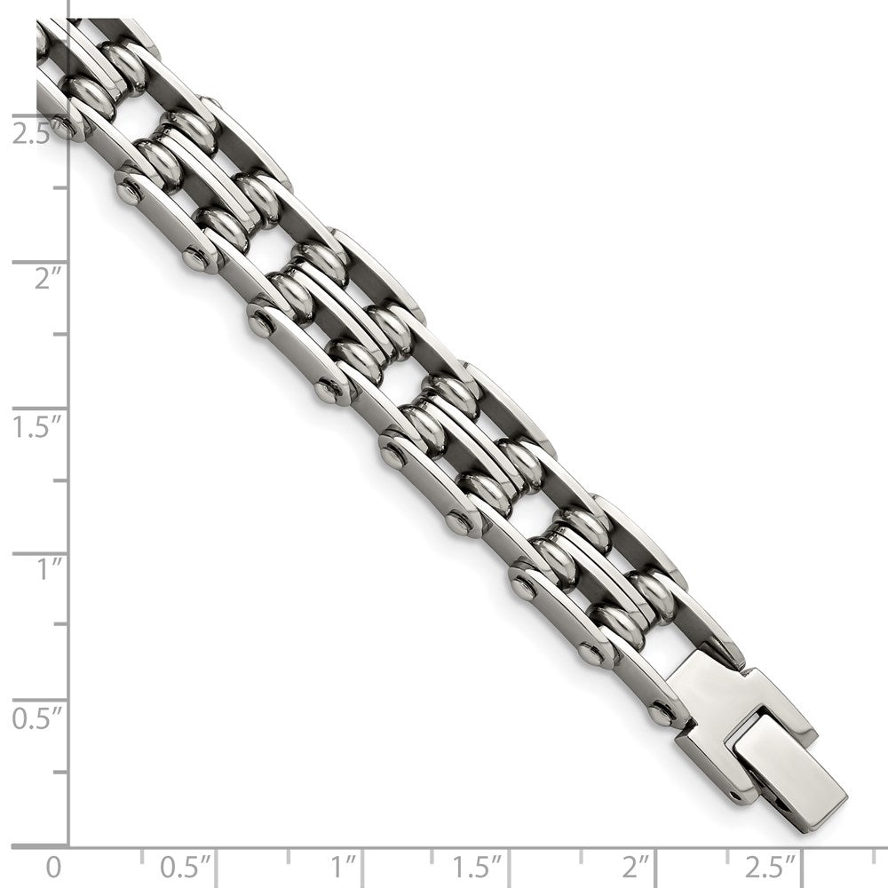 8.5 Zoll Chisel Edelstahl Poliert 9 Glieder Armband