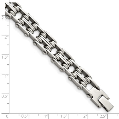 8.5 Zoll Chisel Edelstahl Poliert 9 Glieder Armband