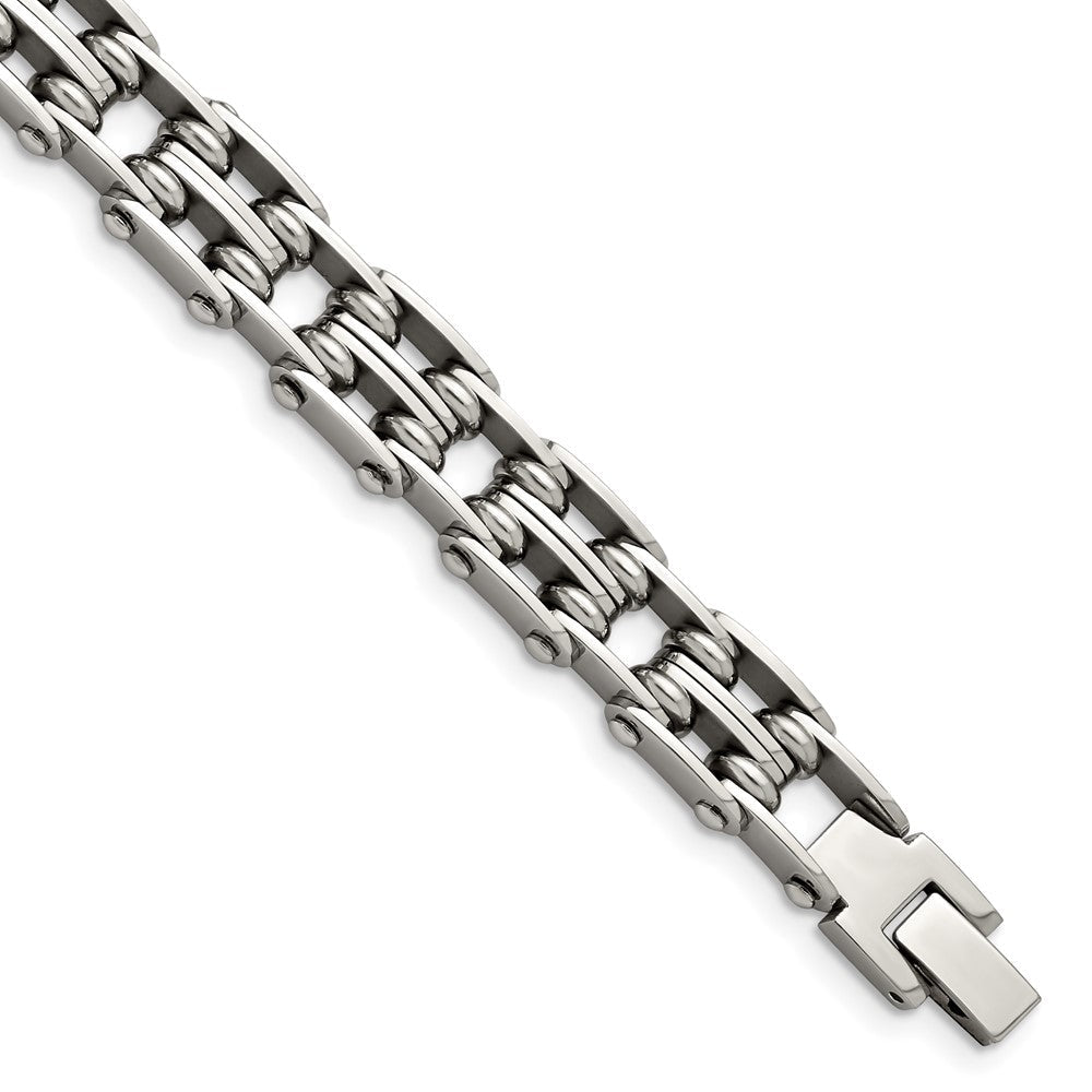 8.5 Zoll Chisel Edelstahl Poliert 9 Glieder Armband