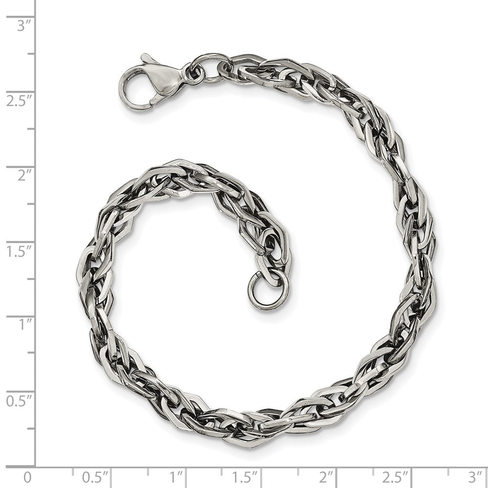 Edelstahl Chisel Poliert 9 Zoll Armband