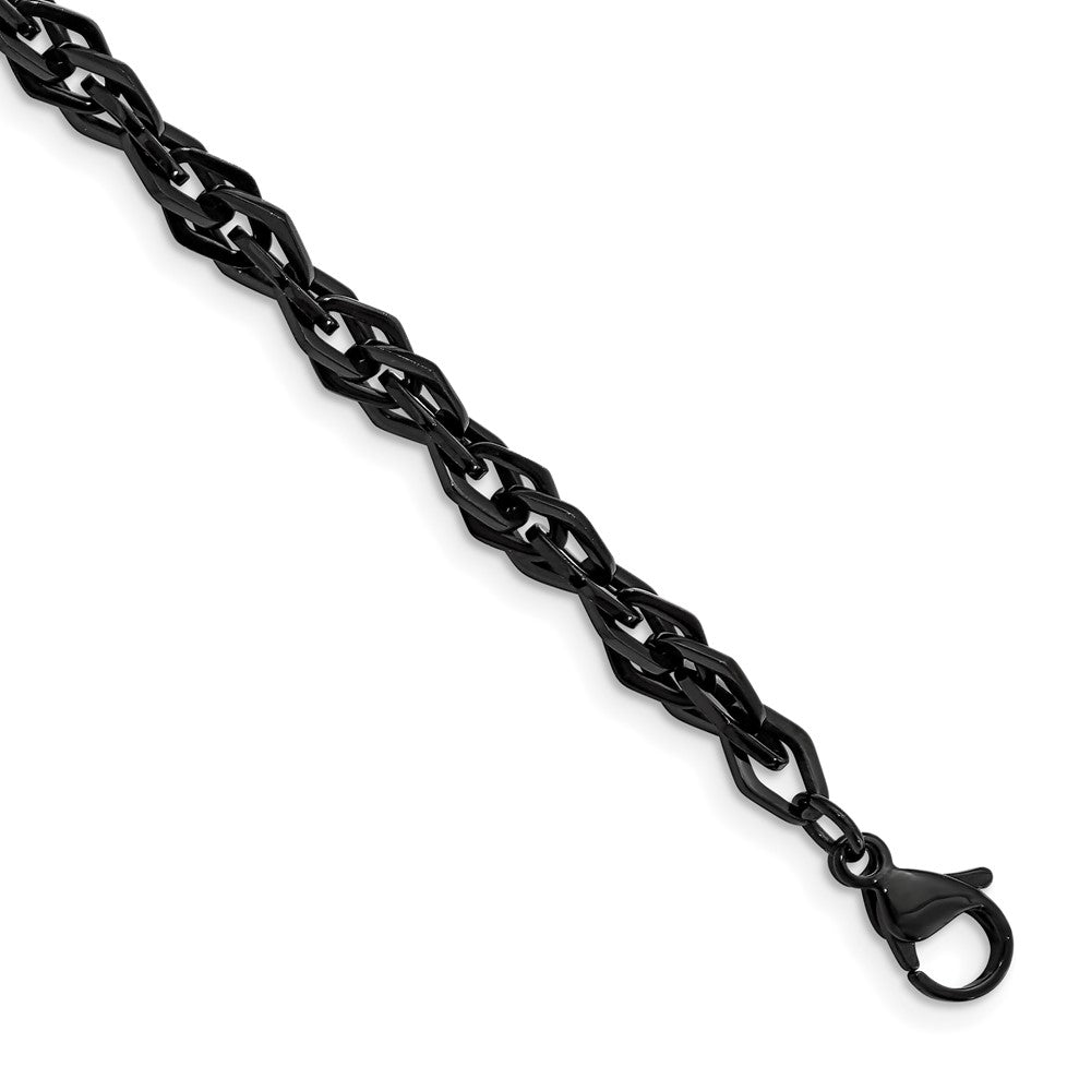 Edelstahl Chisel Poliert Schwarz Ip-beschichtet 9 Zoll Armband