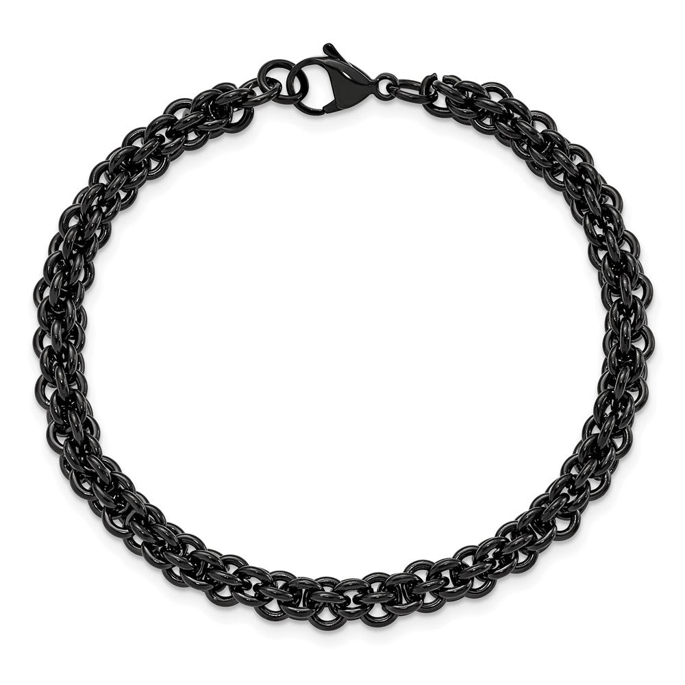 Edelstahl Chisel Poliert Schwarz Ip-beschichtet 9 Zoll Armband