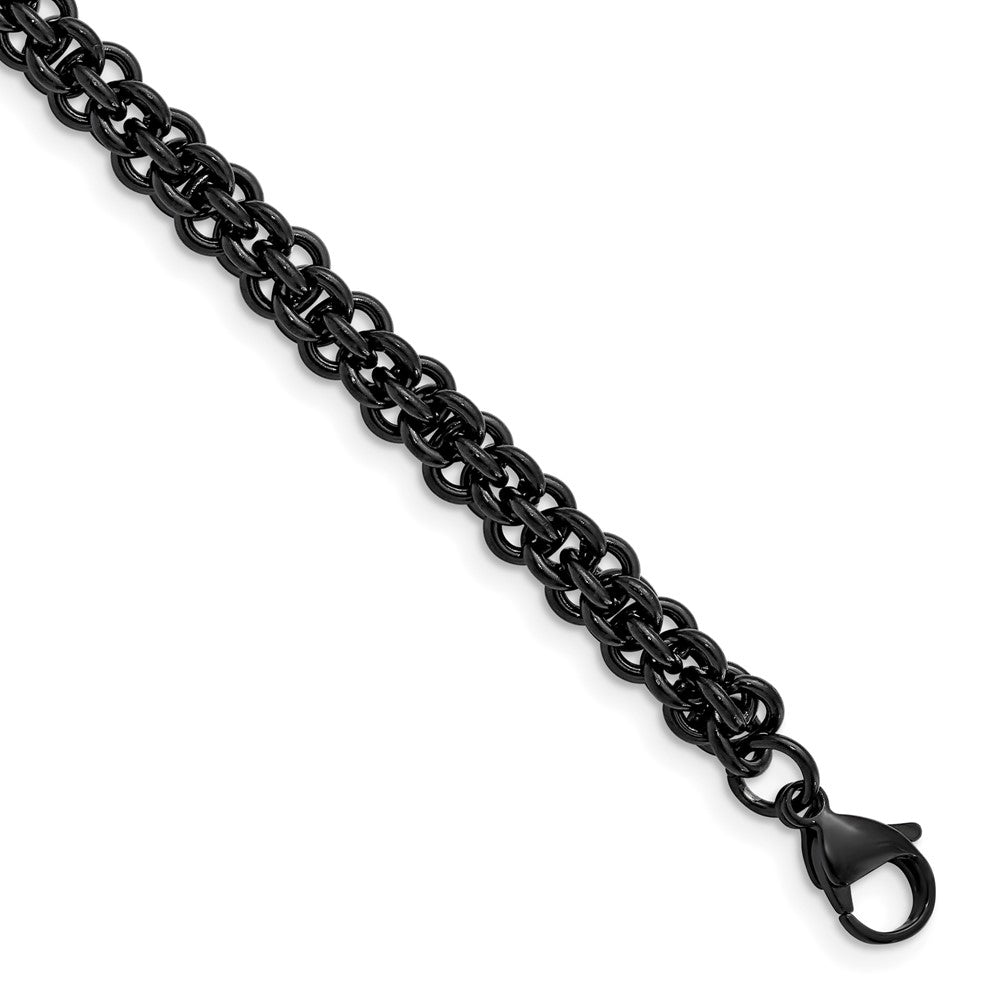 Edelstahl Chisel Poliert Schwarz Ip-beschichtet 9 Zoll Armband