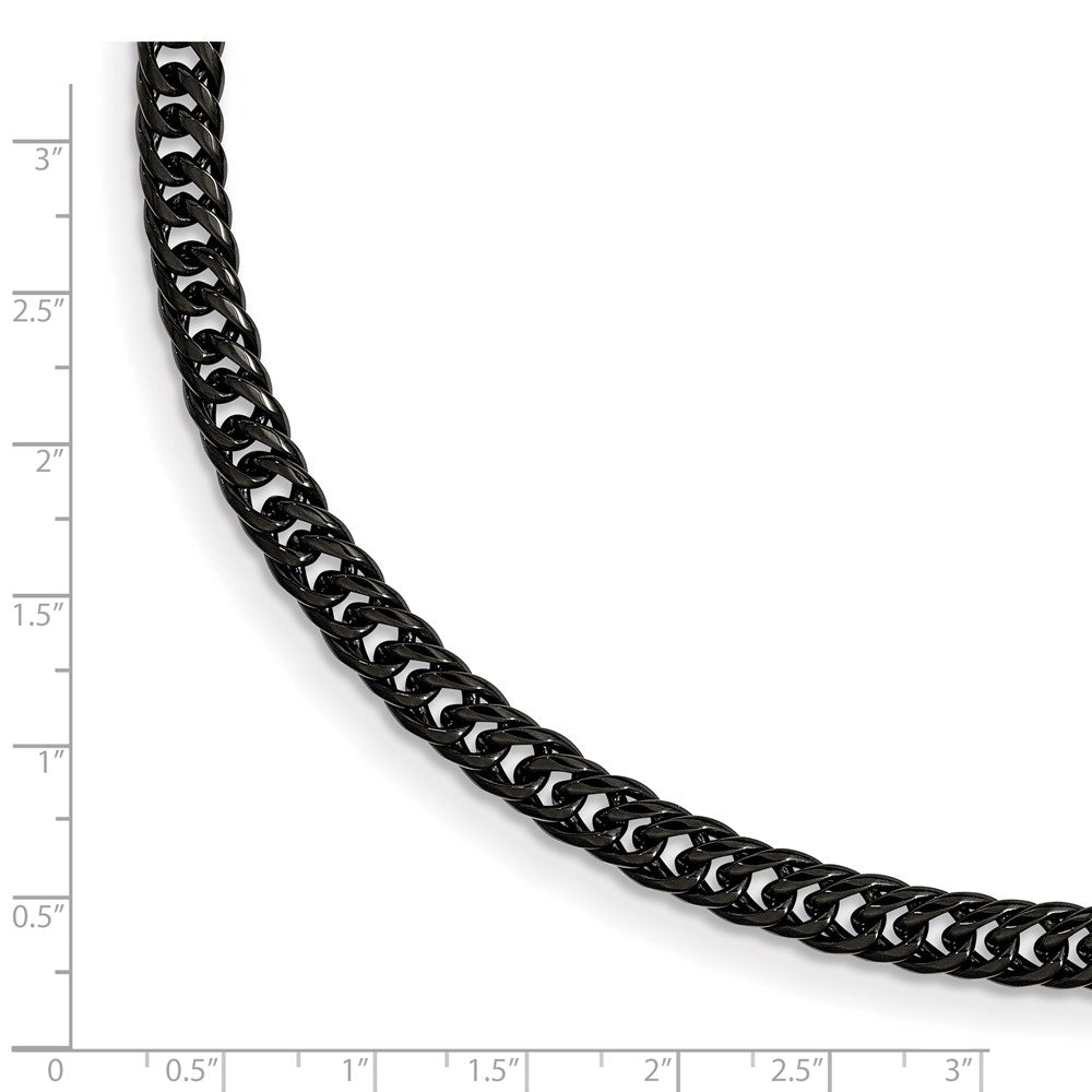 Edelstahl Chisel Poliert Schwarz Ip-beschichtet 9 Zoll Panzer Gliederarmband