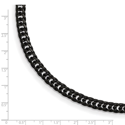 Edelstahl Chisel Poliert Schwarz Ip-beschichtet 9 Zoll Panzer Gliederarmband