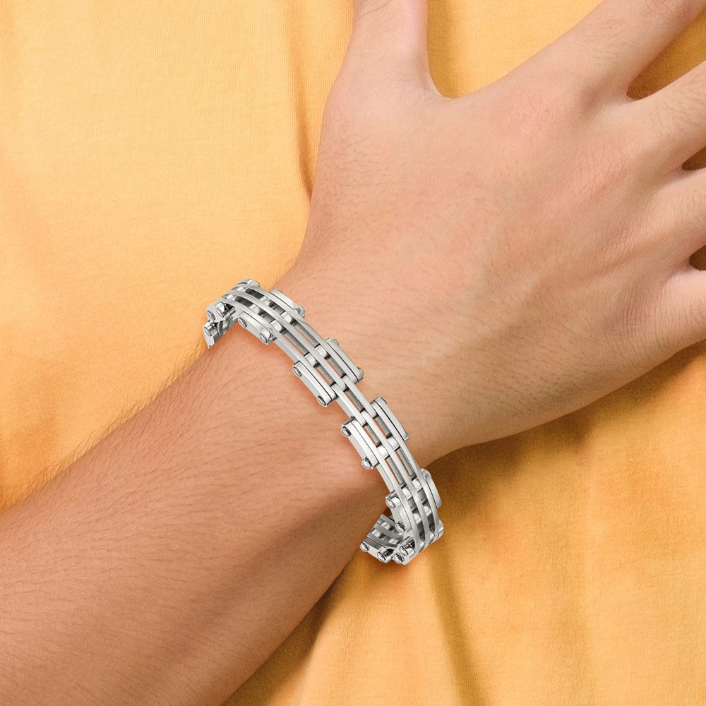 Edelstahl Chisel Poliert 7.75 Zoll Glieder Armband