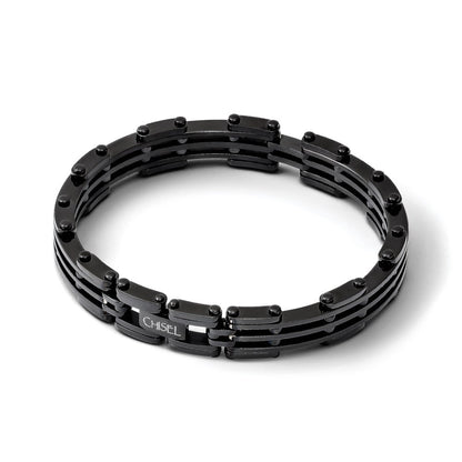 8.5 Zoll Edelstahl Poliert Schwarz Ip-beschichtet Armband
