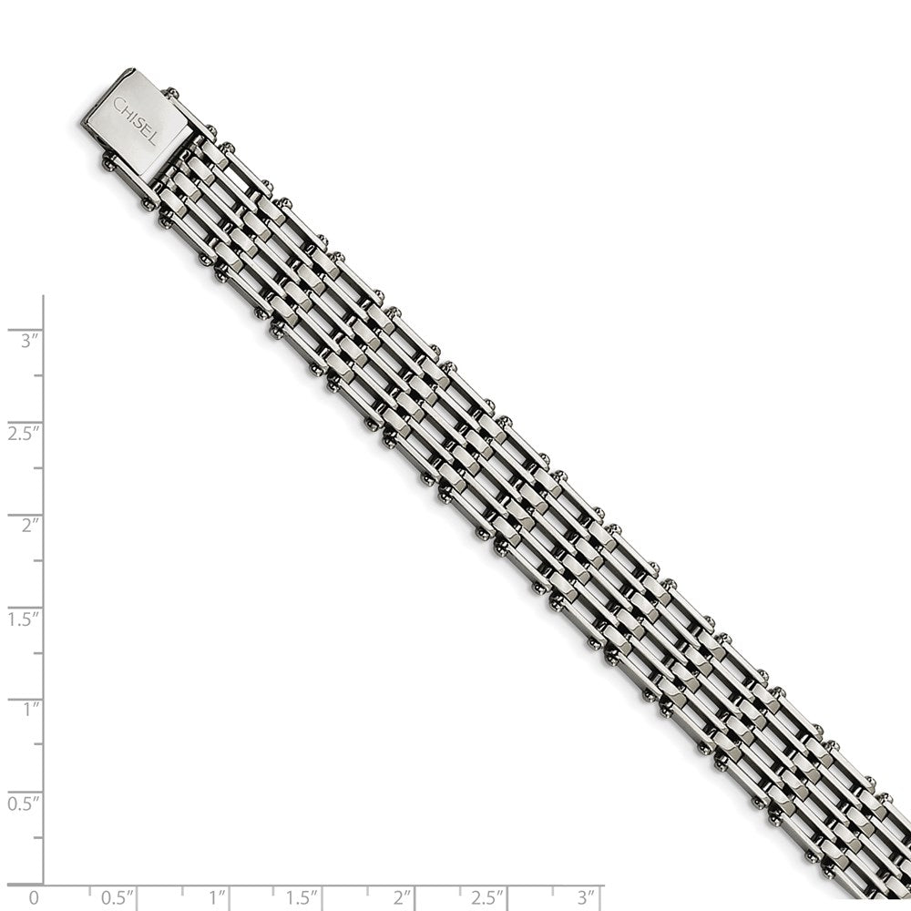 Edelstahl Chisel Poliert 8.5 Zoll Glieder Armband