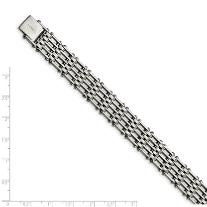 Edelstahl Chisel Poliert 8.5 Zoll Glieder Armband