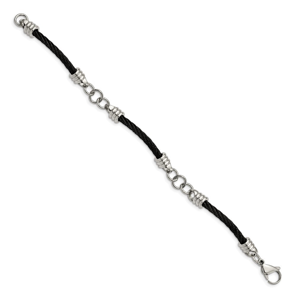 Edelstahl Chisel Poliert Schwarz Ip-beschichtet Ankerkette 9 Zoll Armband