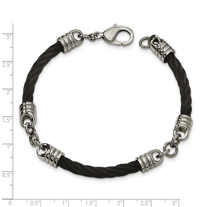 Edelstahl Chisel Poliert Schwarz Ip-beschichtet Ankerkette 9 Zoll Armband