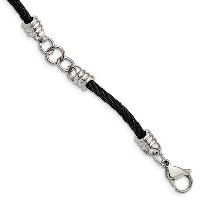 Edelstahl Chisel Poliert Schwarz Ip-beschichtet Ankerkette 9 Zoll Armband