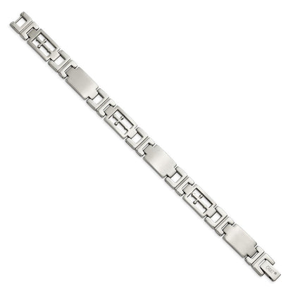 8.5 Zoll Chisel Edelstahl Gebürstet und Poliert Kreuz 8.25 Glieder Armband