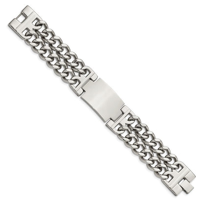 8 Zoll Edelstahl Poliert 8 Zoll Id Armband