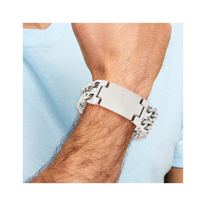 8 Zoll Edelstahl Poliert 8 Zoll Id Armband