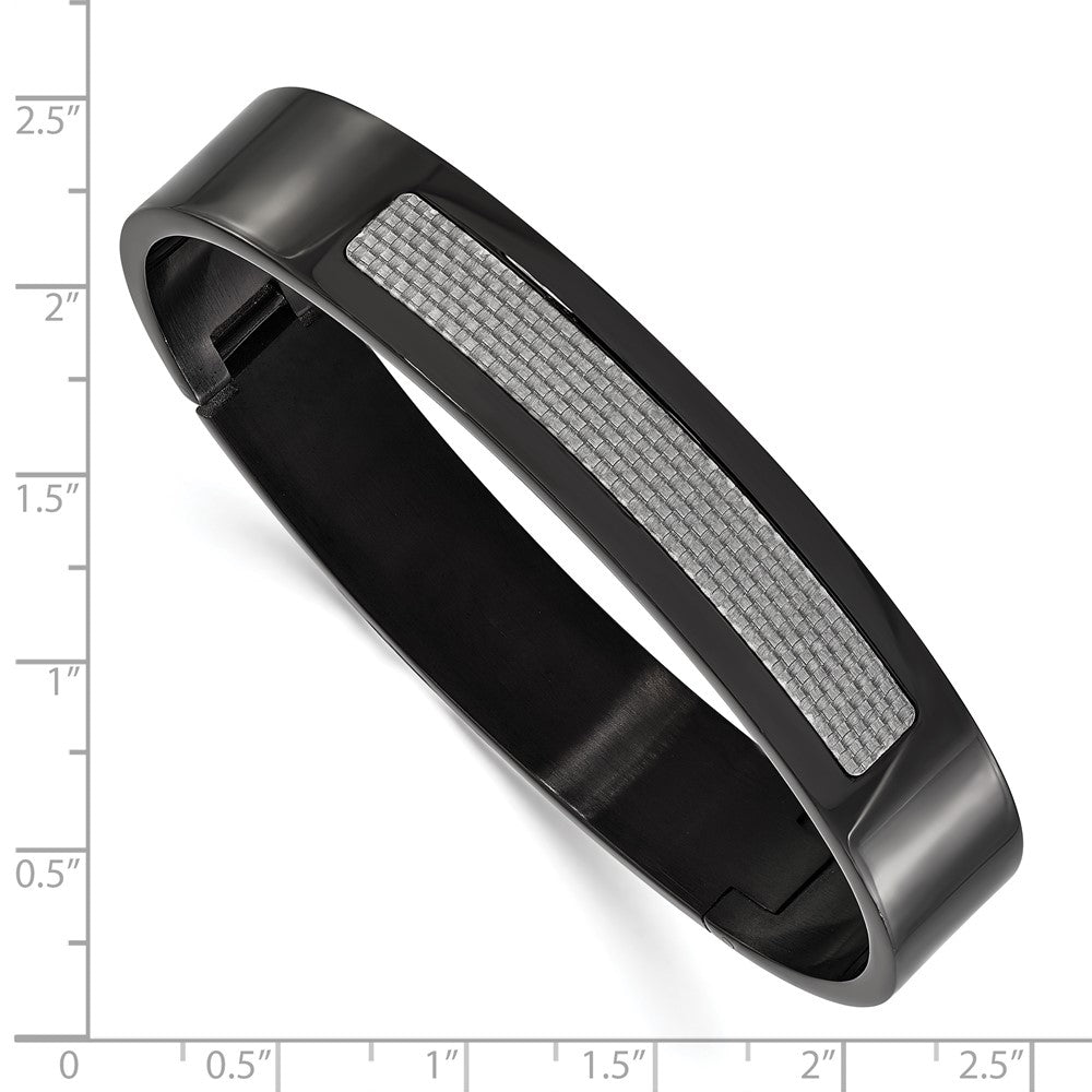7 Zoll Edelstahl Schwarz Ip-beschichtet Grau Karbon Faser Klappbar Armband
