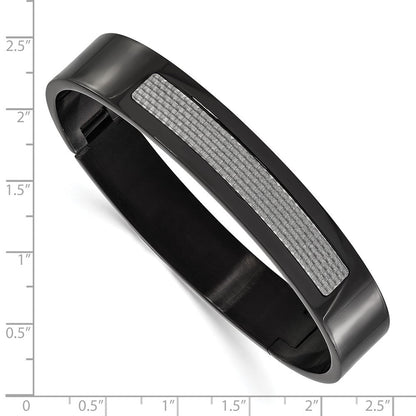 7 Zoll Edelstahl Schwarz Ip-beschichtet Grau Karbon Faser Klappbar Armband