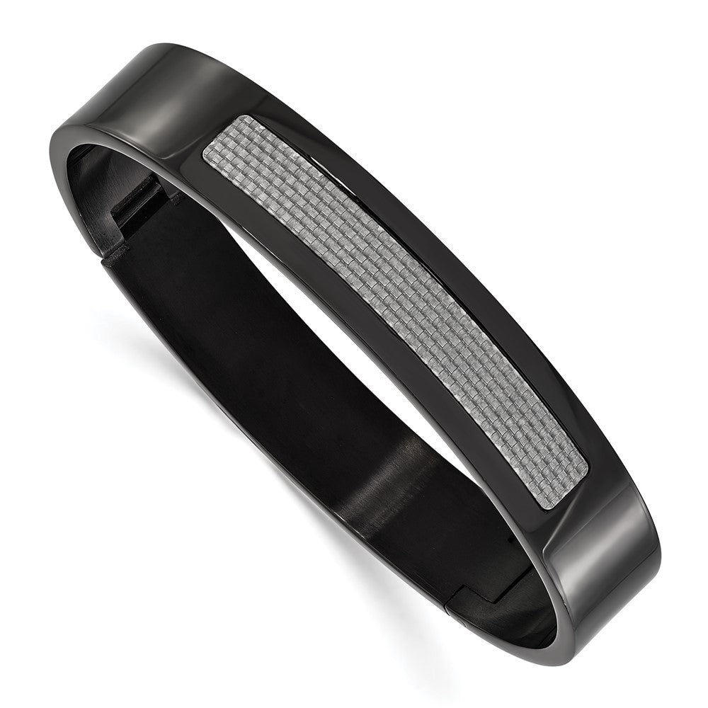 7 Zoll Edelstahl Schwarz Ip-beschichtet Grau Karbon Faser Klappbar Armband