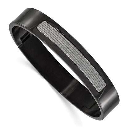 7 Zoll Edelstahl Schwarz Ip-beschichtet Grau Karbon Faser Klappbar Armband