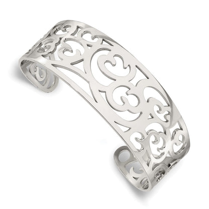 Edelstahl Chisel Poliert Fantasie Manschette Armband