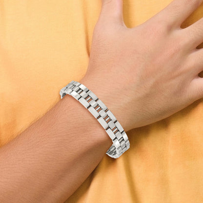Edelstahl Chisel Poliert 8.5 Zoll Glieder Armband