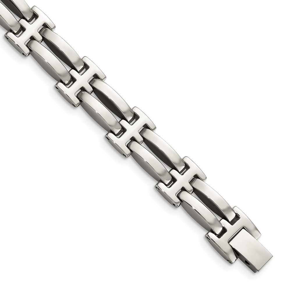 Edelstahl Chisel Poliert 8.5 Zoll Glieder Armband