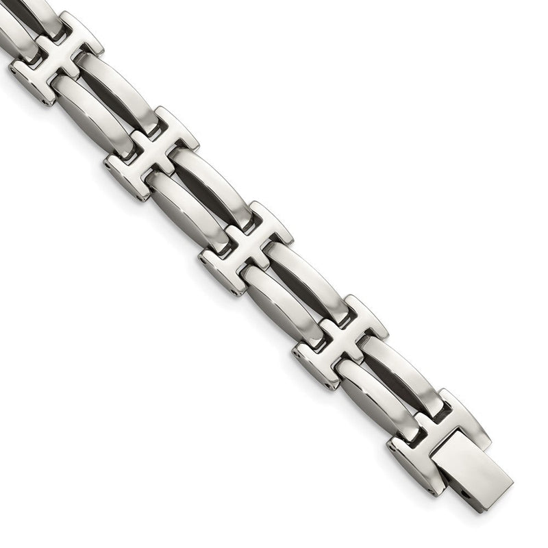 Edelstahl Chisel Poliert 8.5 Zoll Glieder Armband