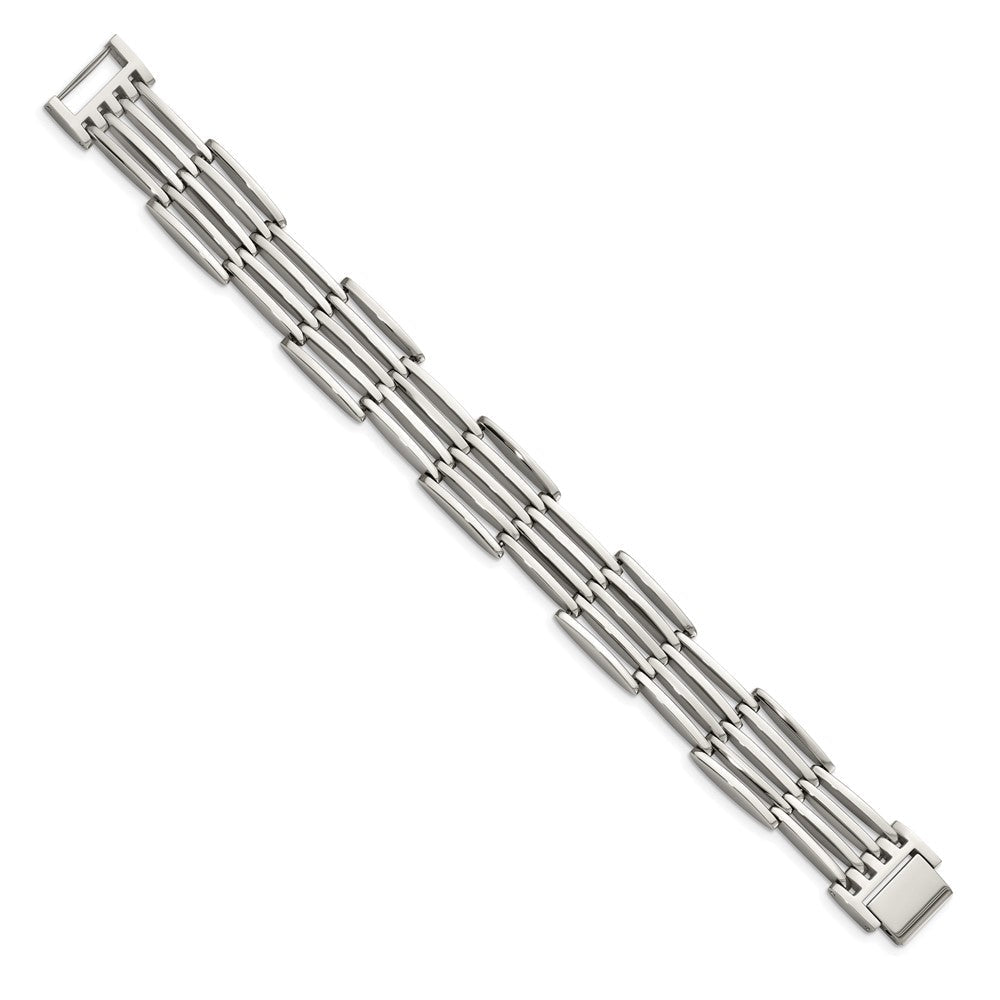 Edelstahl Chisel Poliert 8.5 Zoll Glieder Armband