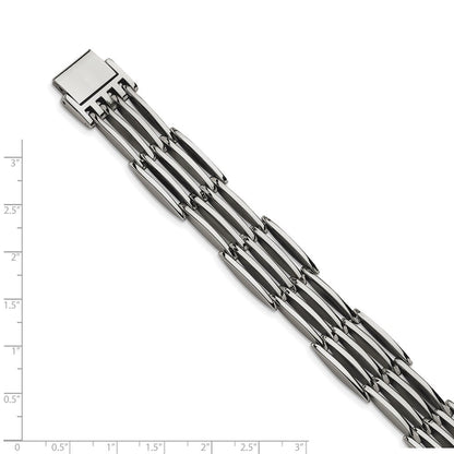 Edelstahl Chisel Poliert 8.5 Zoll Glieder Armband