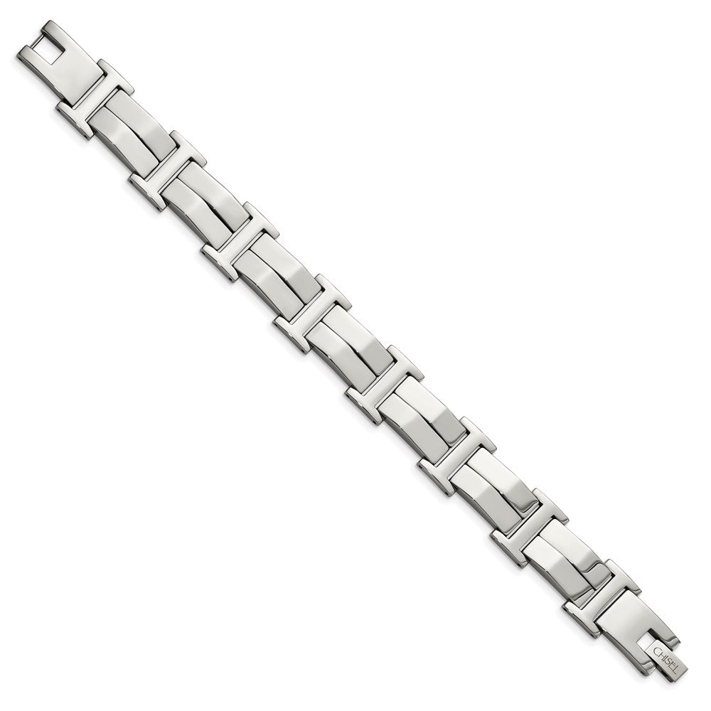 Edelstahl Chisel Poliert 8.5 Zoll Glieder Armband