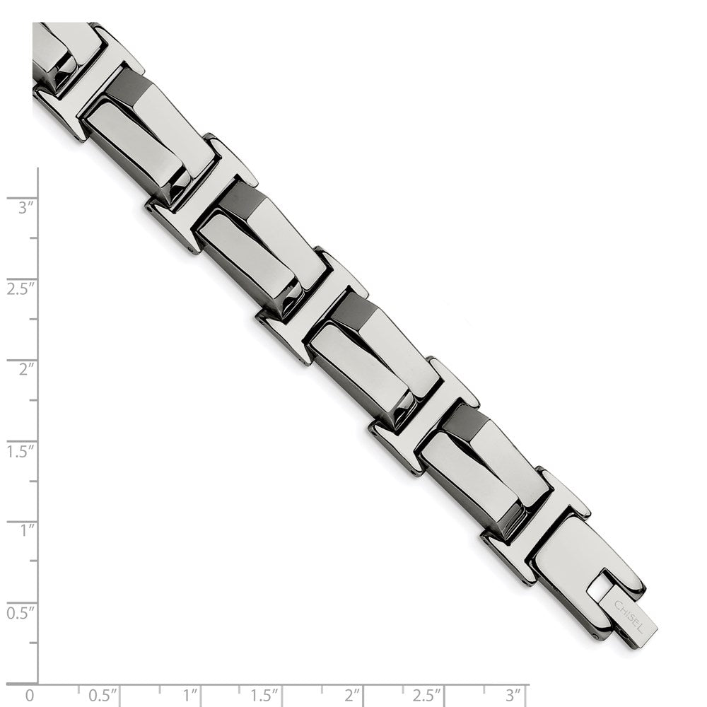 Edelstahl Chisel Poliert 8.5 Zoll Glieder Armband