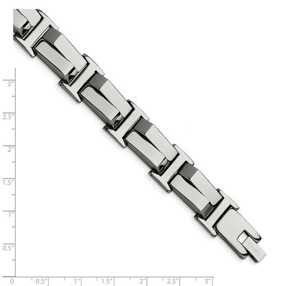 Edelstahl Chisel Poliert 8.5 Zoll Glieder Armband