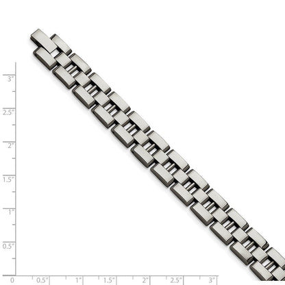 8.5 Zoll Chisel Edelstahl Gebürstet und Poliert 8.25 Offen Glieder Armband