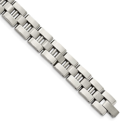 8.5 Zoll Chisel Edelstahl Gebürstet und Poliert 8.25 Offen Glieder Armband