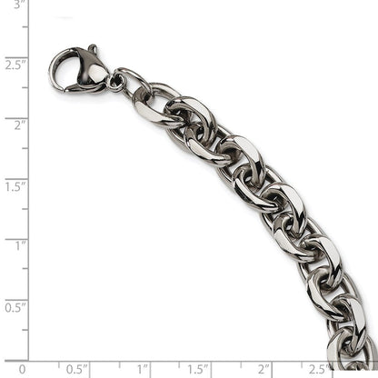 Edelstahl Chisel Poliert 9 Zoll Ankerkette Glieder Armband