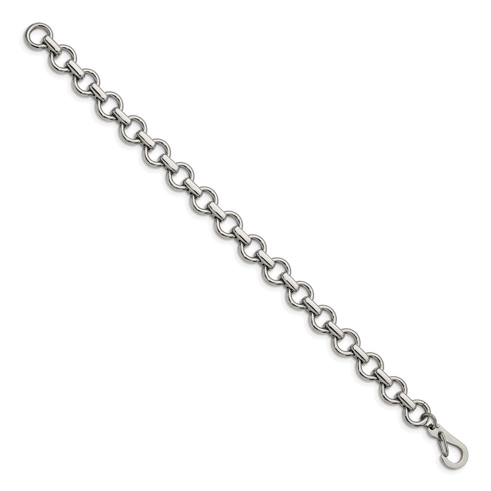 Edelstahl Chisel Poliert 8.25 Zoll Kreis Glieder Armband