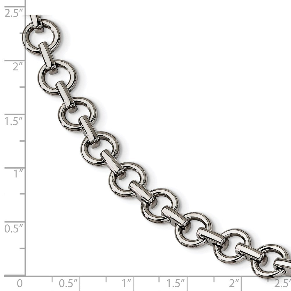 Edelstahl Chisel Poliert 8.25 Zoll Kreis Glieder Armband