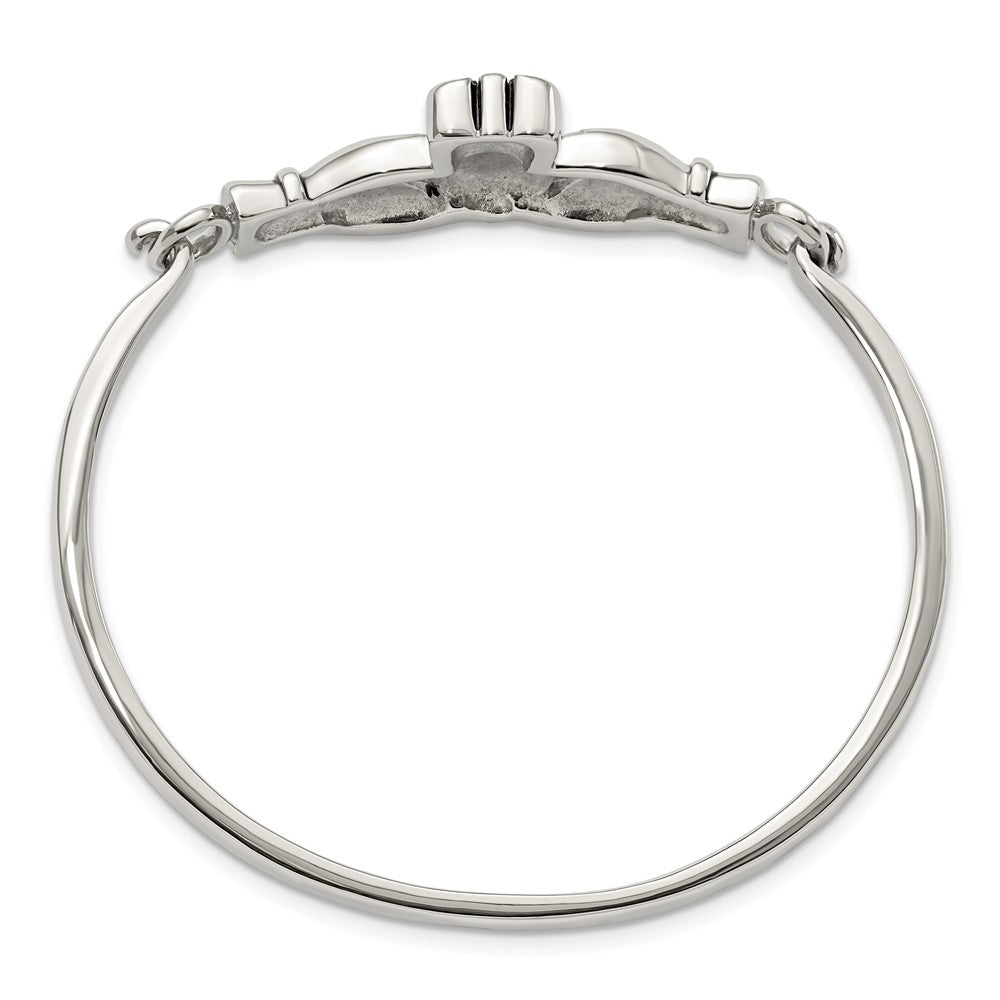 Edelstahl Chisel Antikisiert und Poliert Claddagh Armreif