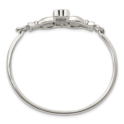 Edelstahl Chisel Antikisiert und Poliert Claddagh Armreif