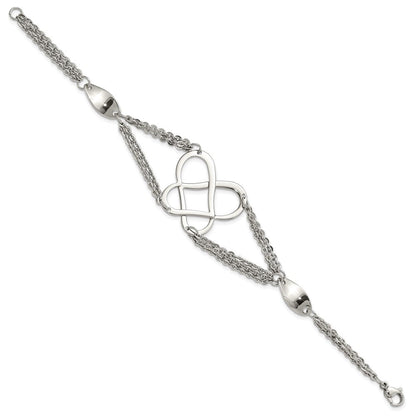 7.75 Zoll Edelstahl Poliert Fantasie Schmetterling Armband