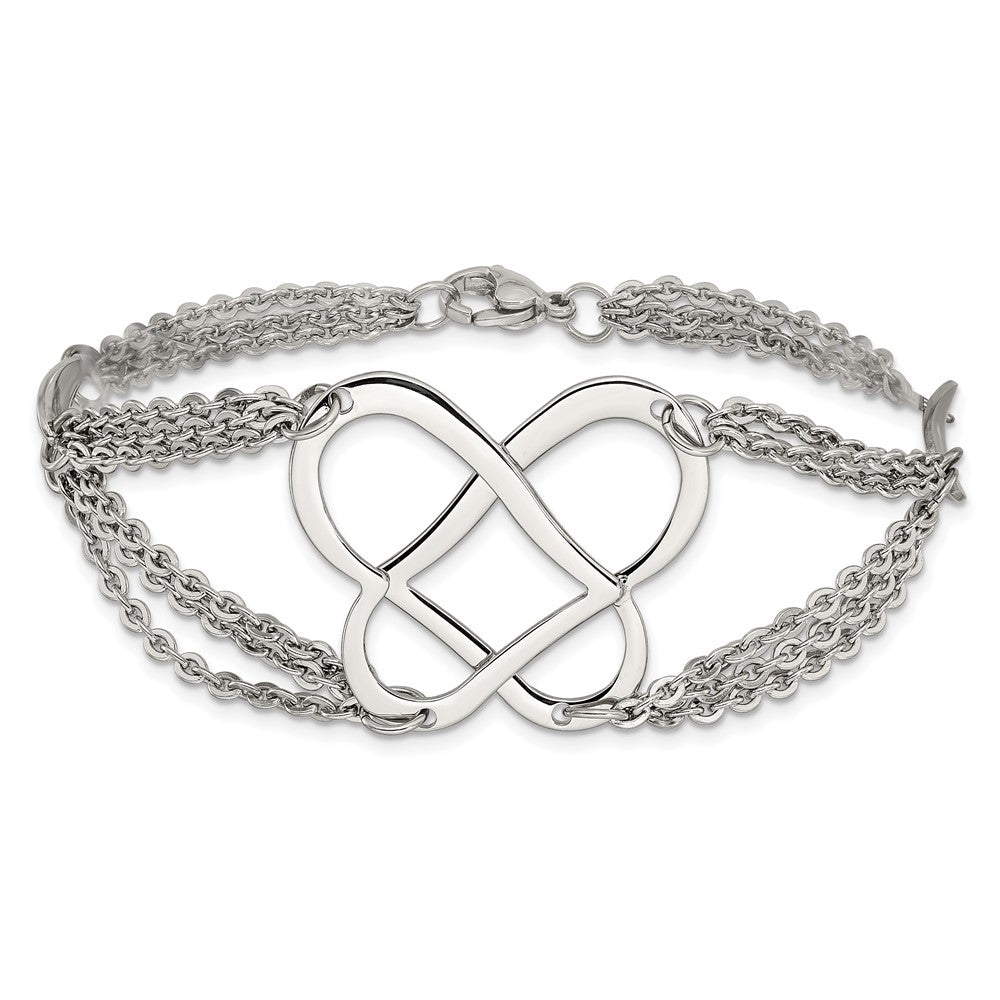 7.75 Zoll Edelstahl Poliert Fantasie Schmetterling Armband