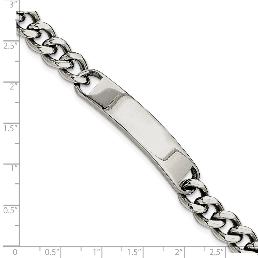 Edelstahl Chisel Poliert Panzer Kette 8.5 Zoll Id Armband