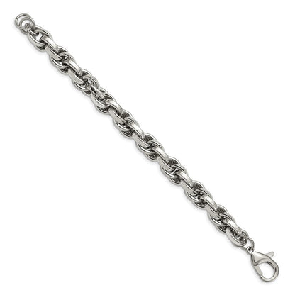 Edelstahl Chisel Poliert Oval Glieder Gliederarmband