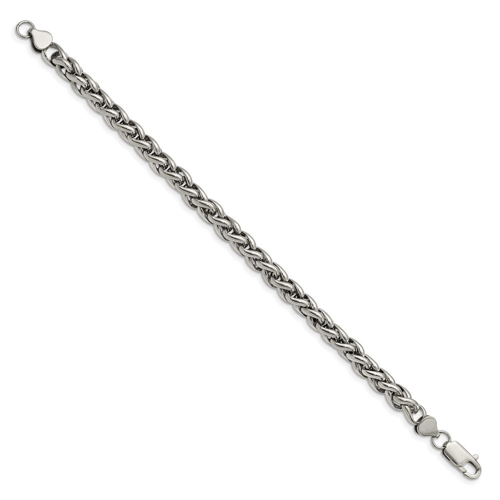 Edelstahl Chisel Poliert Ährenkette Gliederarmband