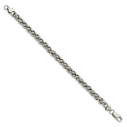 Edelstahl Chisel Poliert Ährenkette Gliederarmband