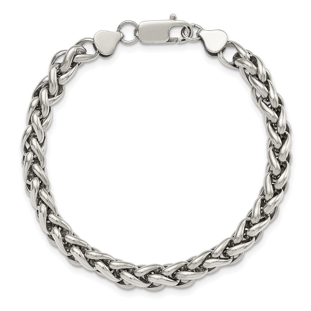 Edelstahl Chisel Poliert Ährenkette Gliederarmband