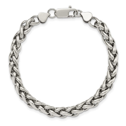 Edelstahl Chisel Poliert Ährenkette Gliederarmband