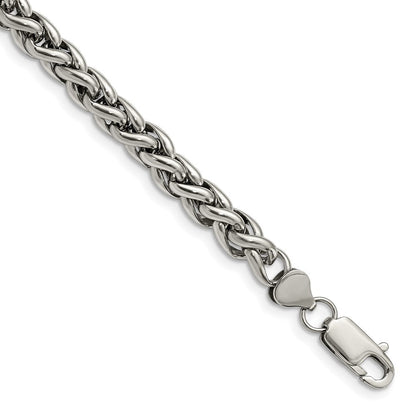 Edelstahl Chisel Poliert Ährenkette Gliederarmband