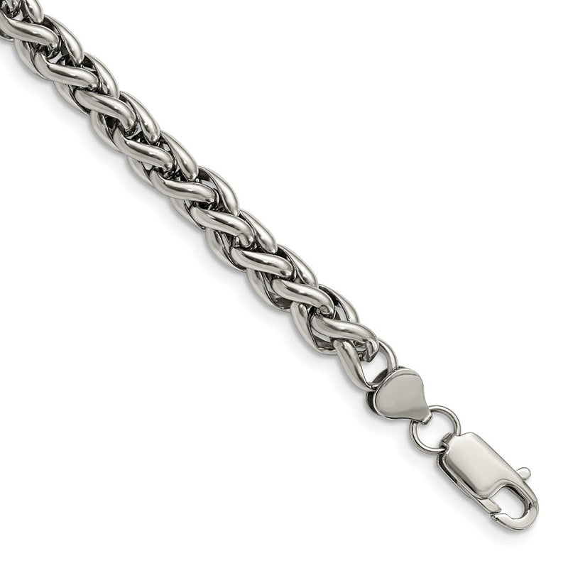 Edelstahl Chisel Poliert Ährenkette Gliederarmband