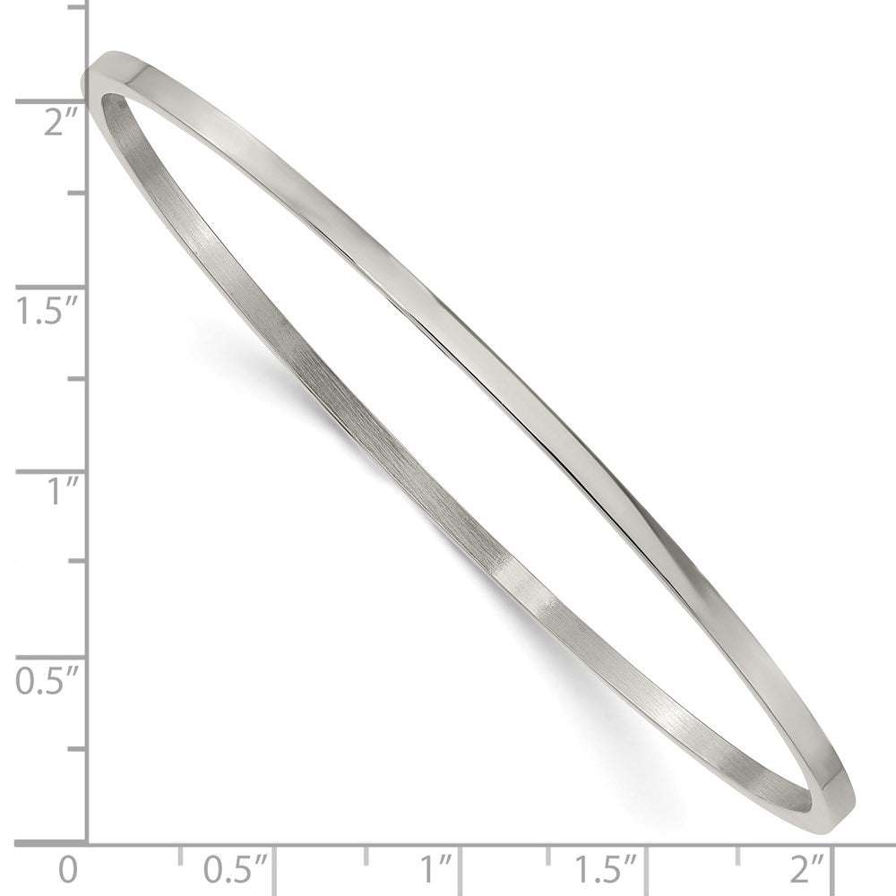 Edelstahl Chisel Poliert 2mm Armreif